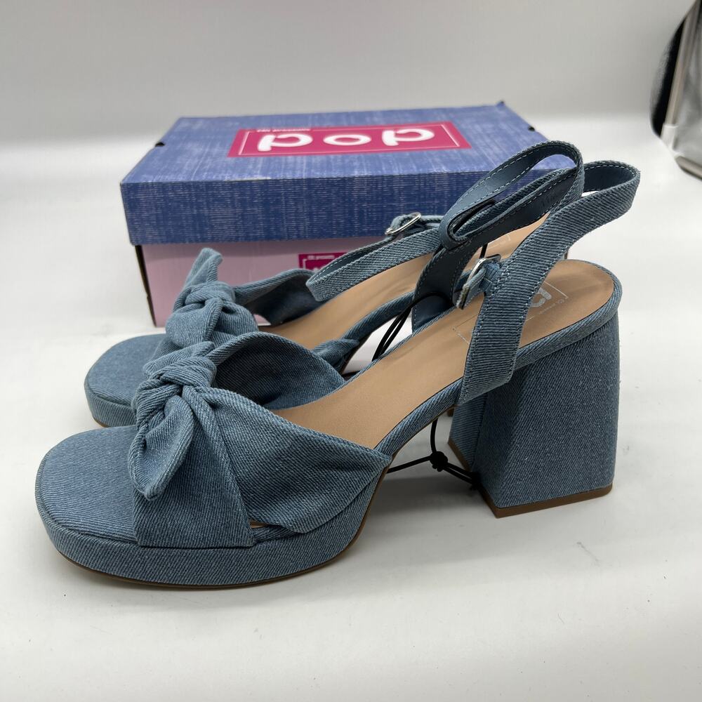 Pop Womens Giving Heeled Sandals Chambray Blue Size 11M